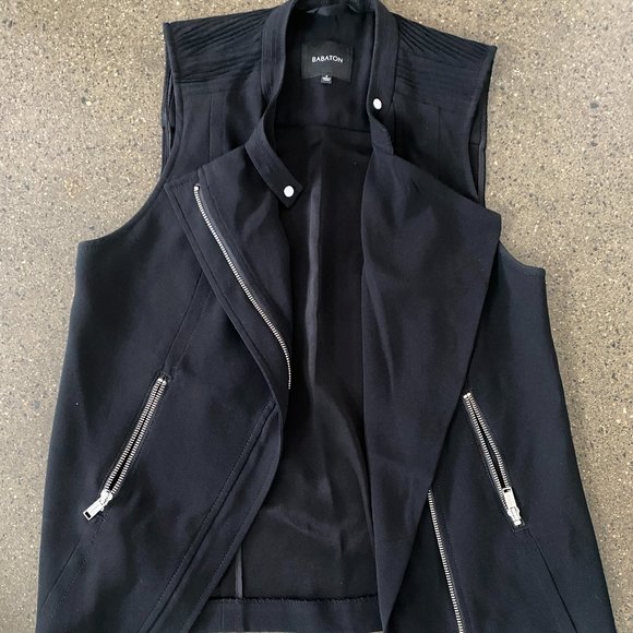 Artizia Babaton Redford Moto Vest (Black, 0) - Picture 2 of 6